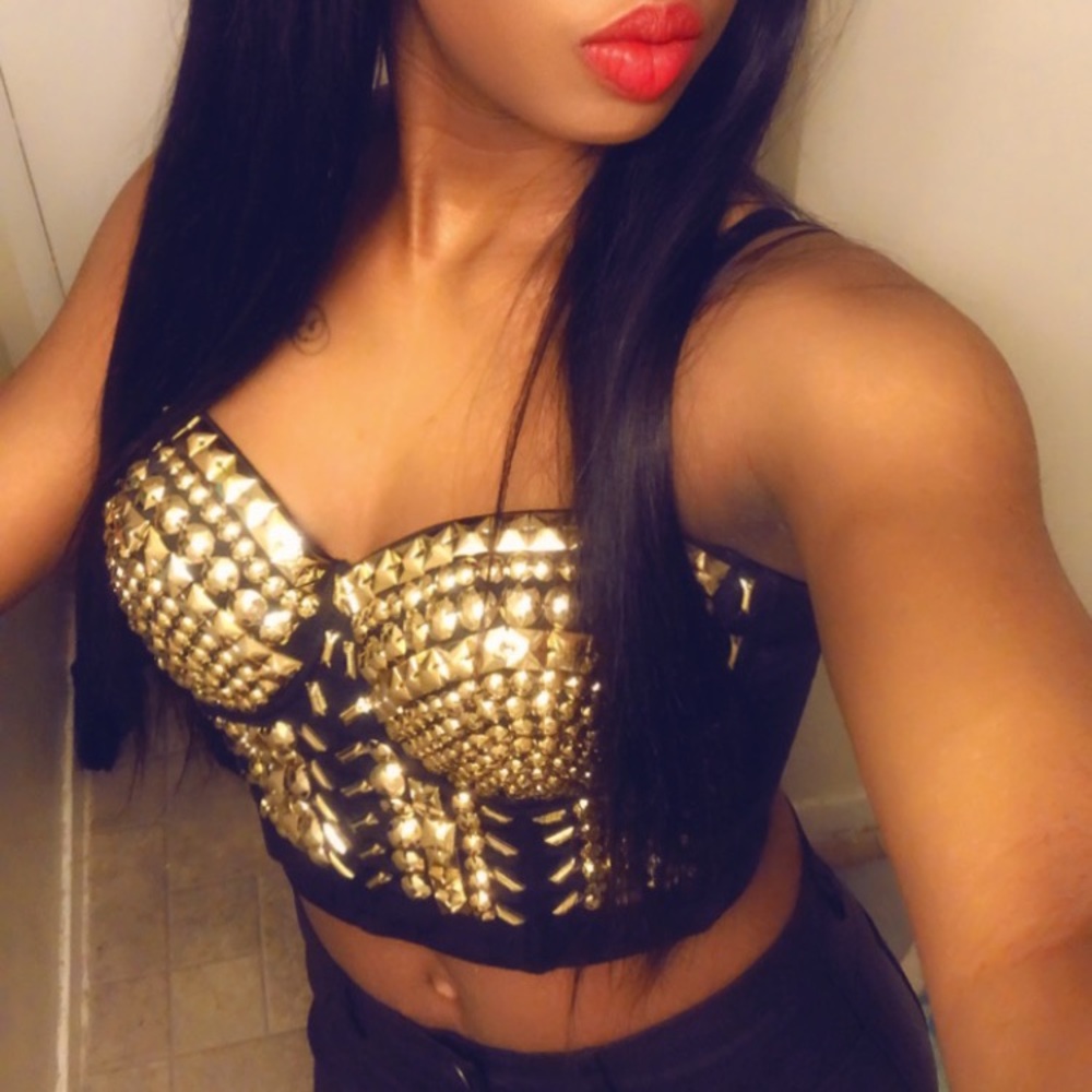 Gold and Black bustier